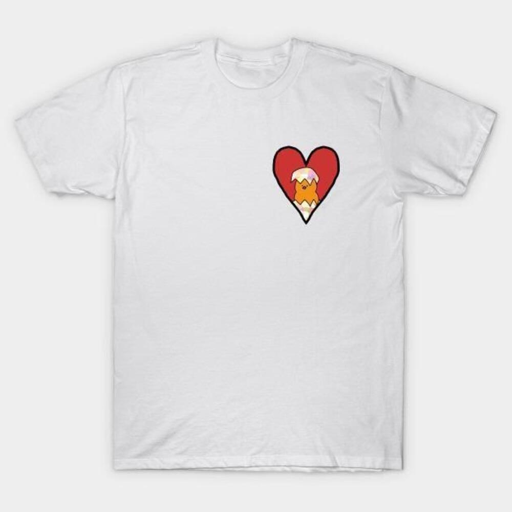 My Small Baby Chicken Valentine Heart Tshirt
